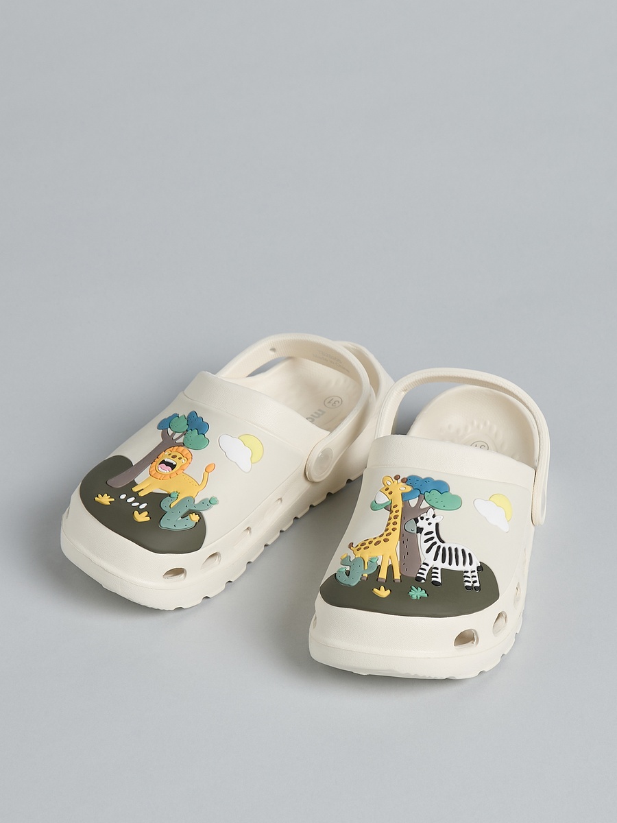 Animal Embossed Clogs with Backstrap