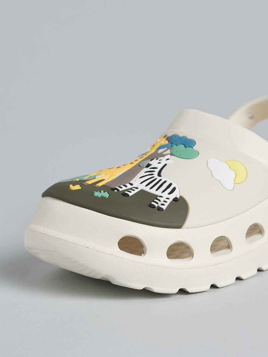 Animal Embossed Clogs with Backstrap