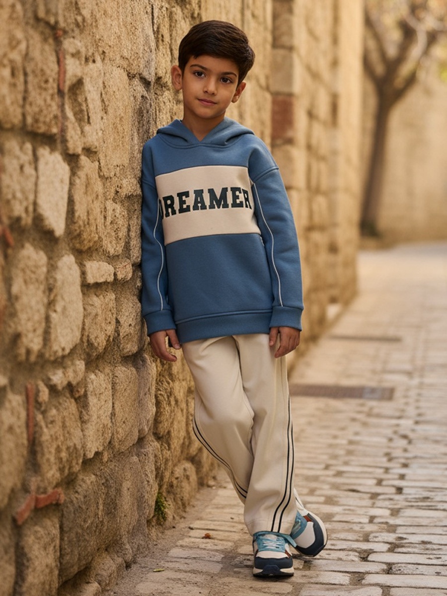 Colourblock Hooded Sweatshirt and Joggers Set