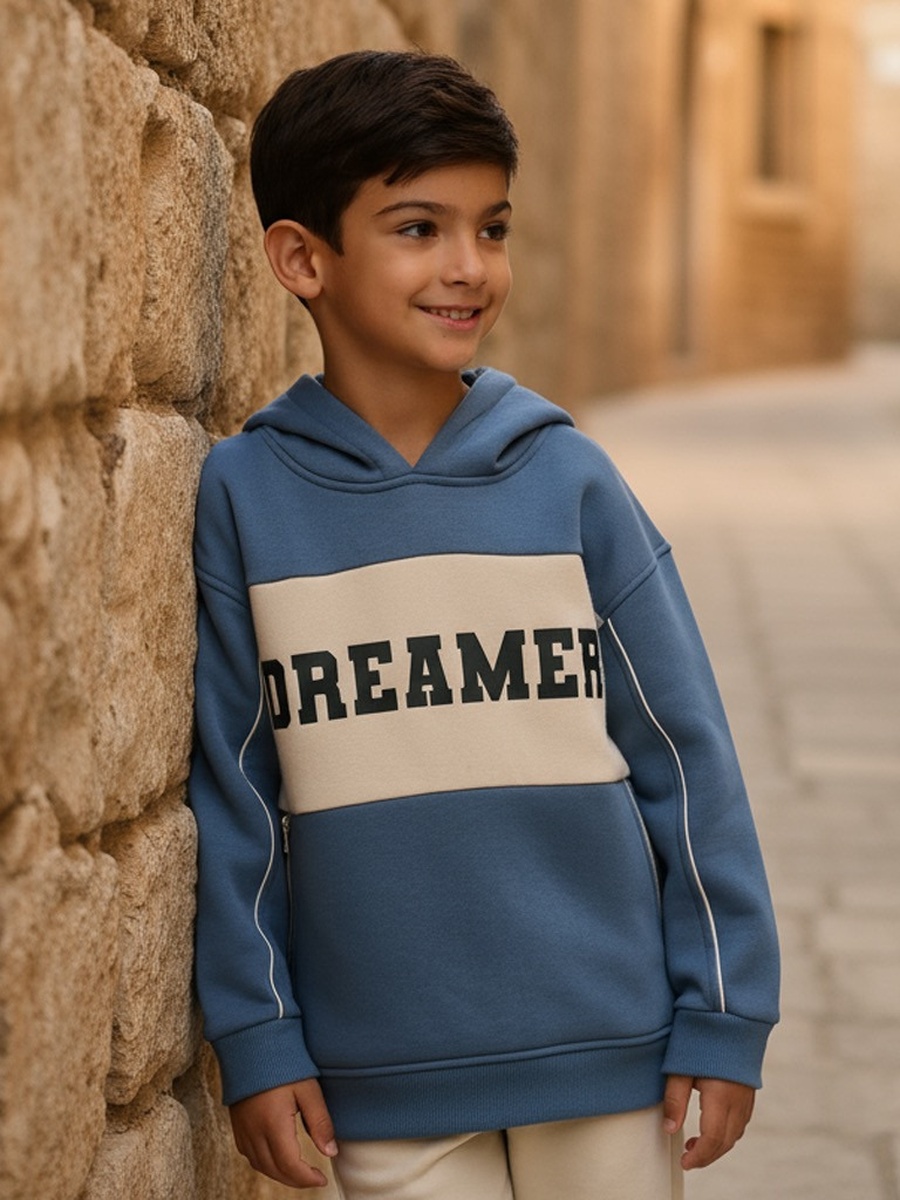 Colourblock Hooded Sweatshirt and Joggers Set