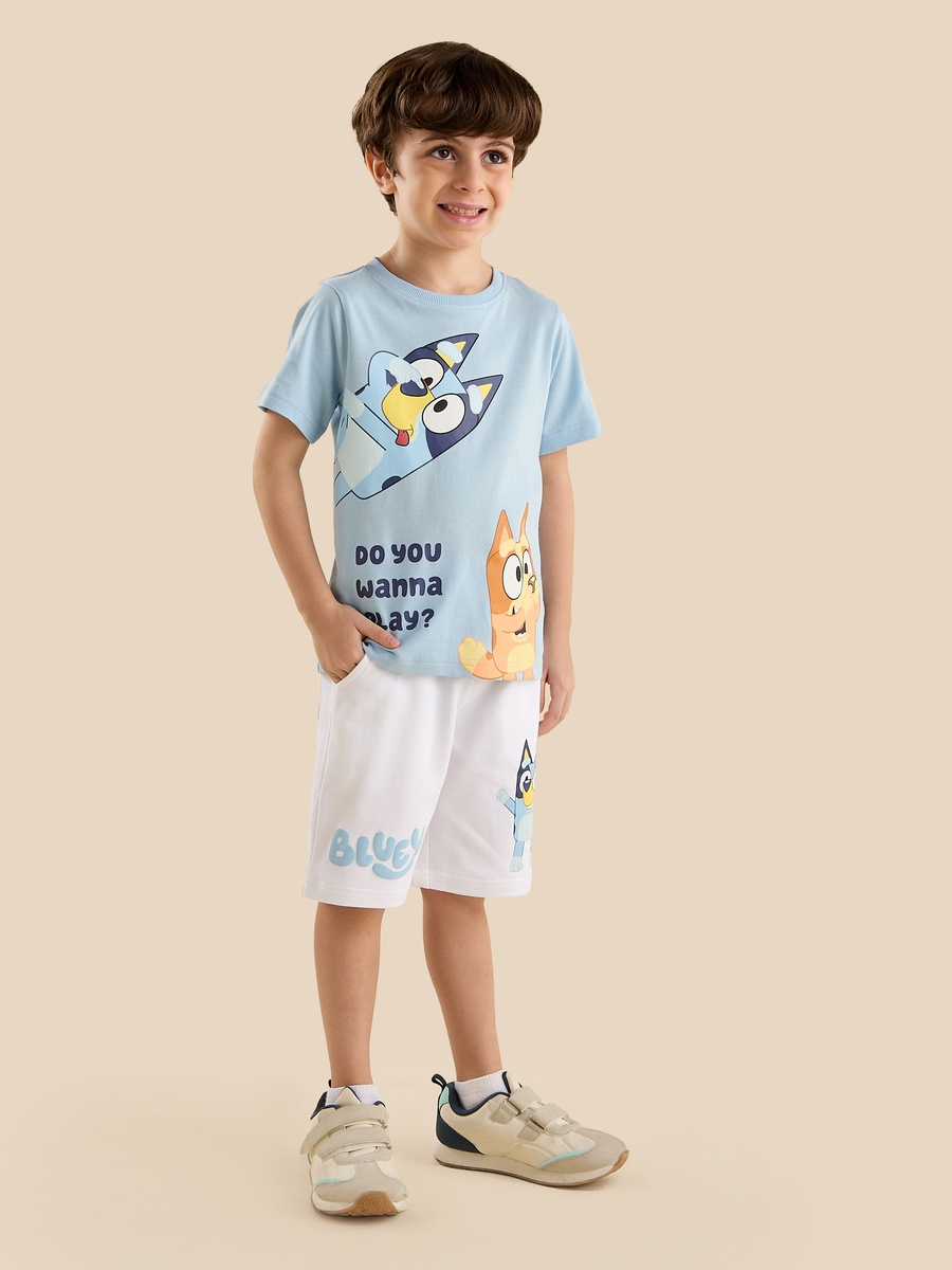 Bluey Print T-Shirt and Shorts Set