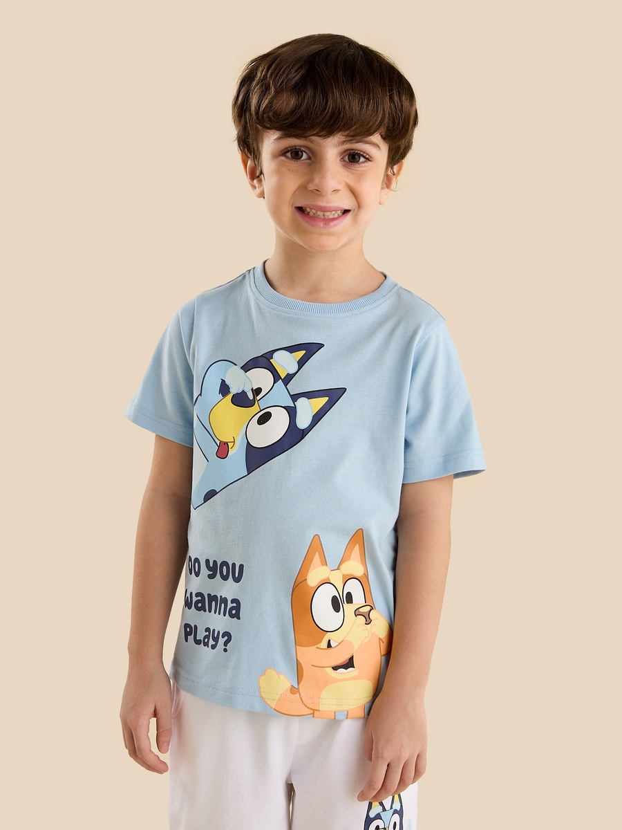 Bluey Print T-Shirt and Shorts Set