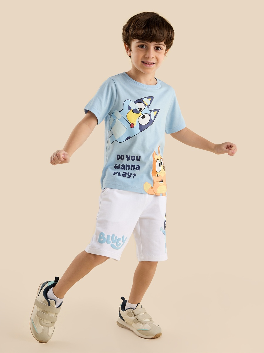 Bluey Print T-Shirt and Shorts Set