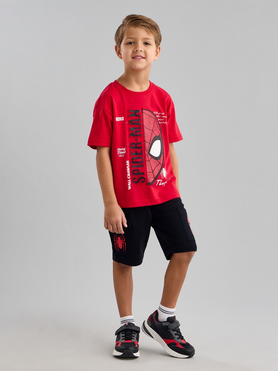 Spider-Man Embossed T-Shirt and Shorts Set