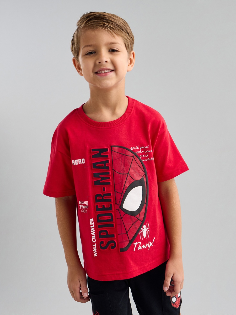 Spider-Man Embossed T-Shirt and Shorts Set