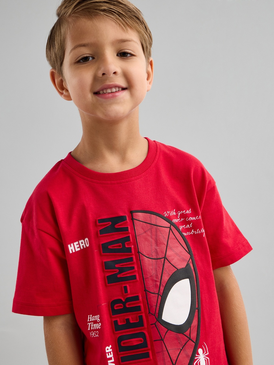 Spider-Man Embossed T-Shirt and Shorts Set