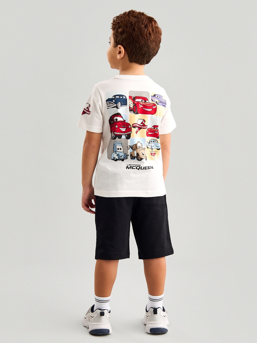 Cars McQueen Print T-Shirt and Shorts Set
