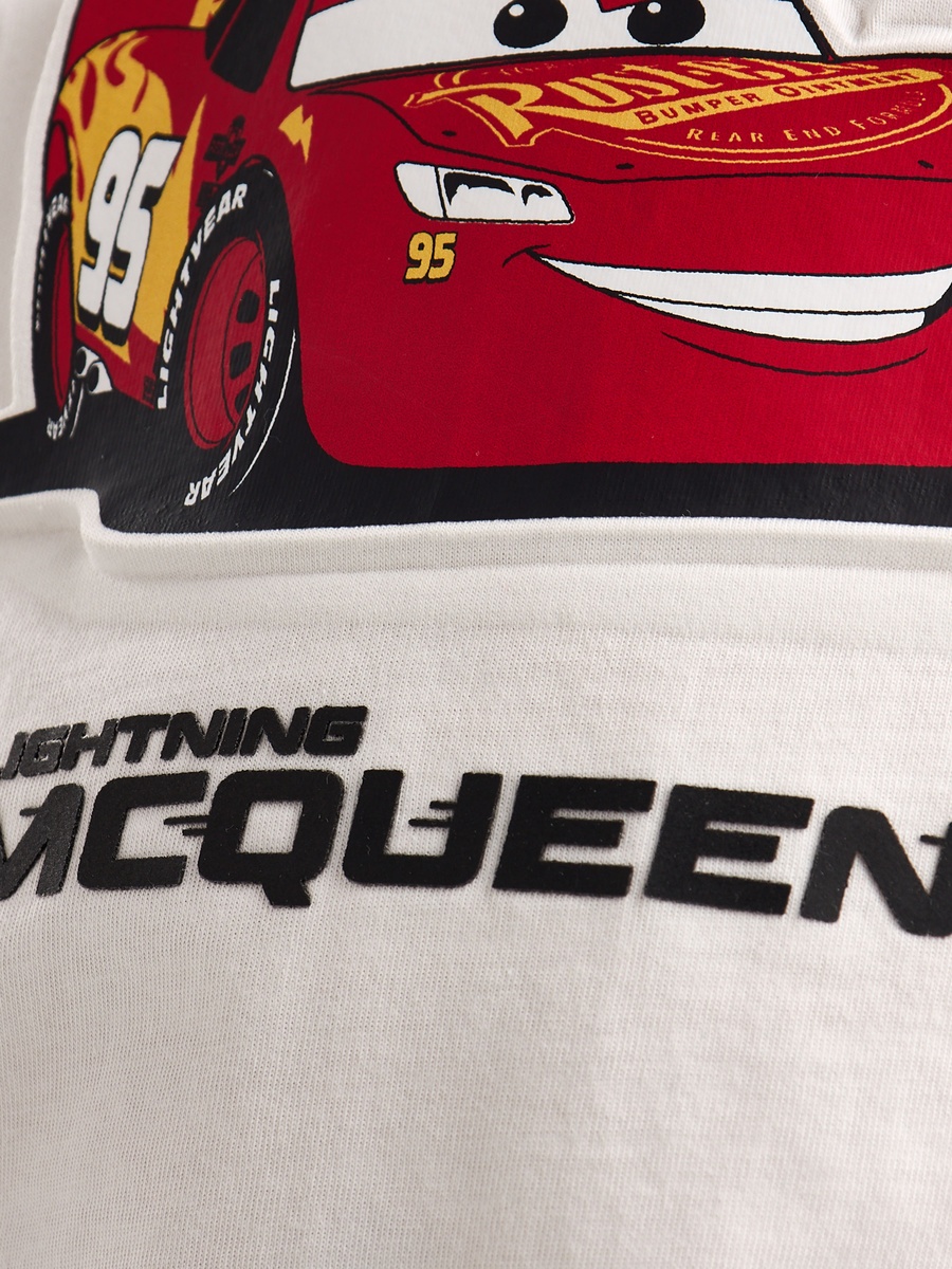 Cars McQueen Print T-Shirt and Shorts Set