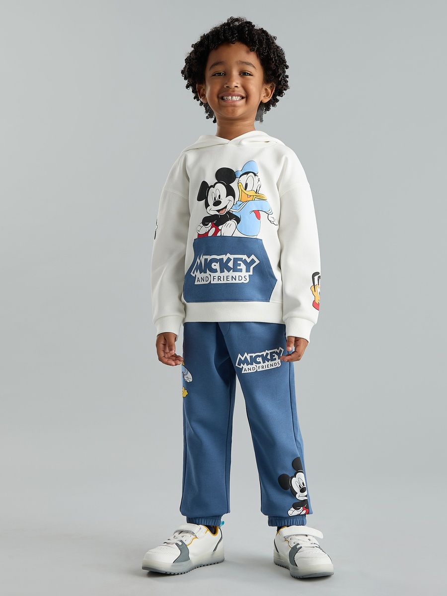 Mickey Mouse and Donald Duck Print Hoodie and Joggers Set