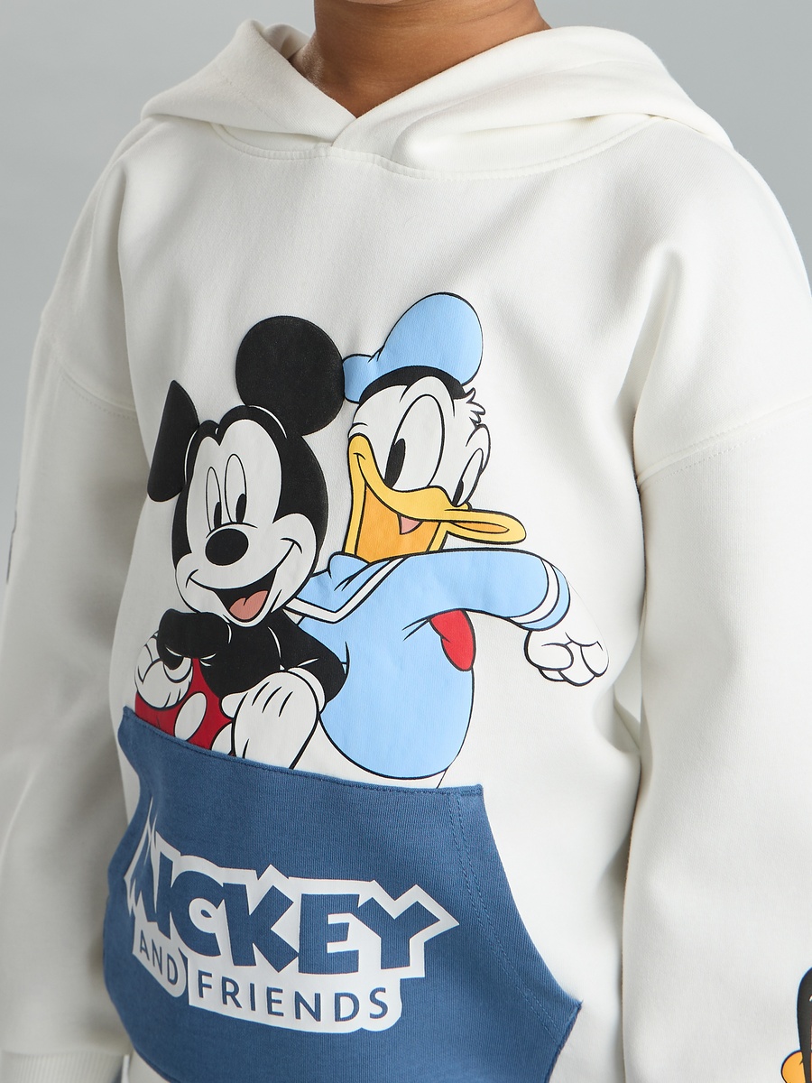 Mickey Mouse and Donald Duck Print Hoodie and Joggers Set