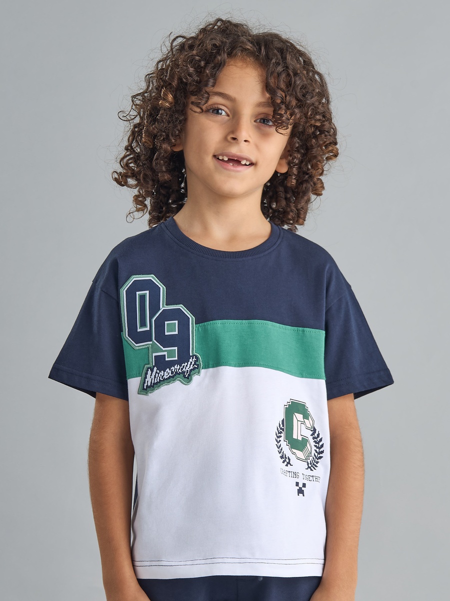Minecraft Print Cotton T-Shirt and Shorts Set