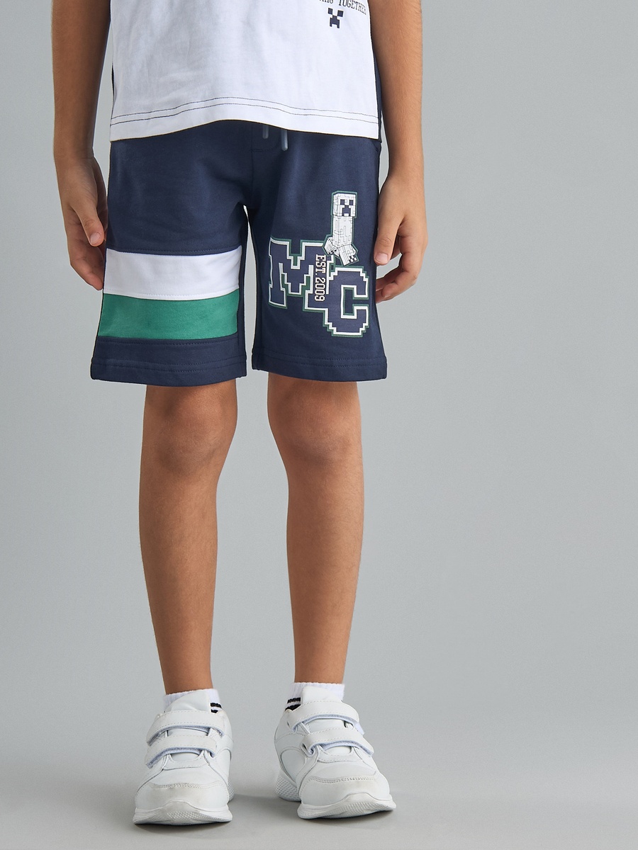 Minecraft Print Cotton T-Shirt and Shorts Set