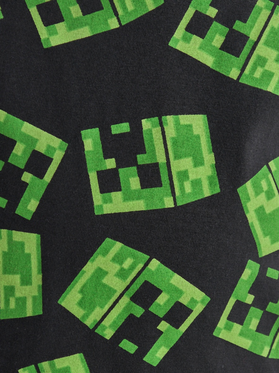 Minecraft Print Cotton T-Shirt and Shorts Set