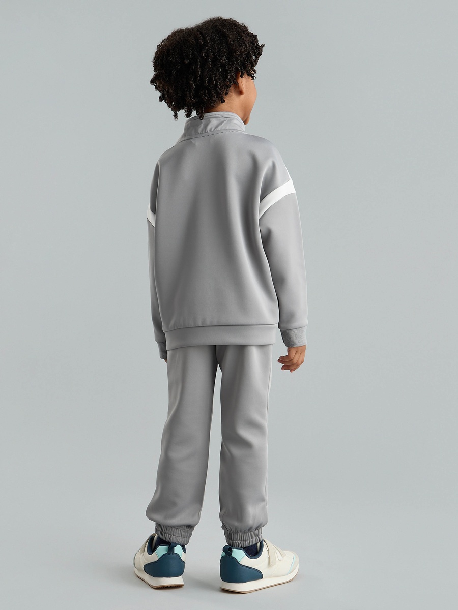 Colourblock Scuba Zip Through Jacket and Joggers Set