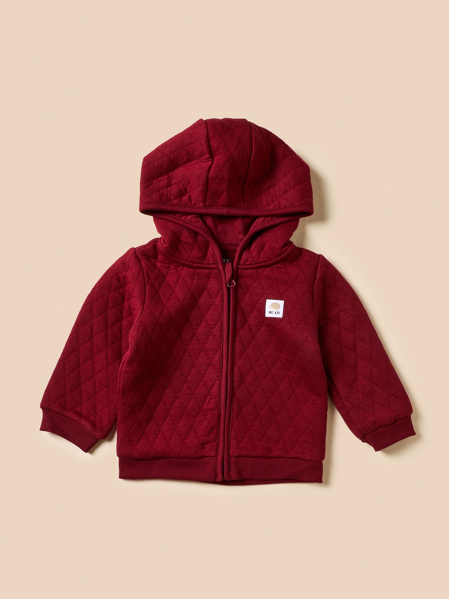 Quilted Hoodie with Joggers and Bodysuit