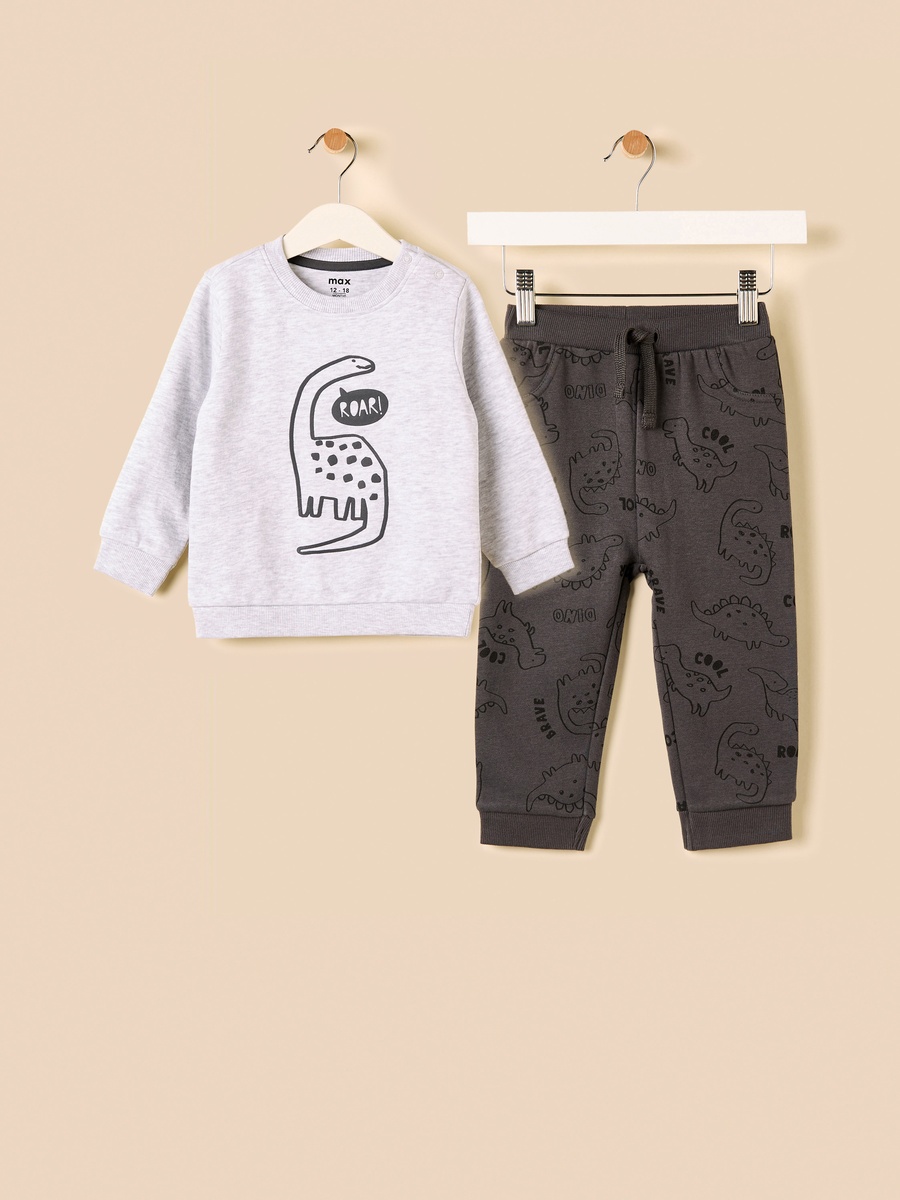 Dinosaur Print Sweatshirt and Joggers Set