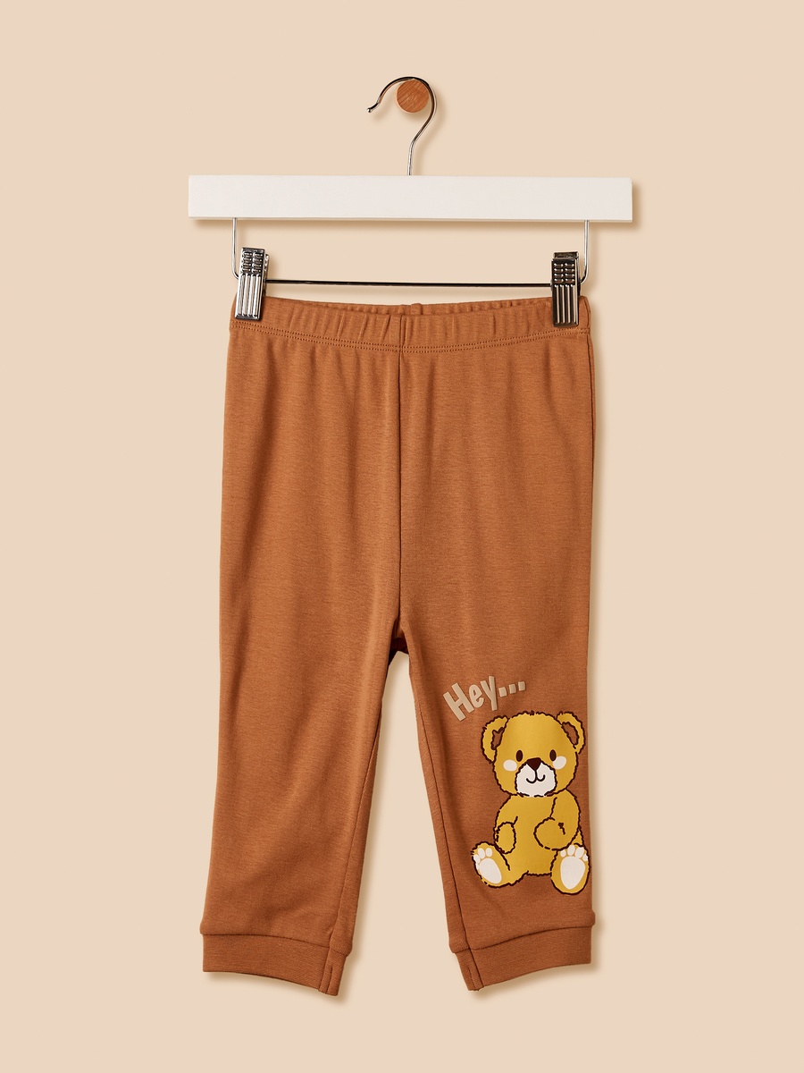 Teddy Bear Print Cotton Pyjama Set