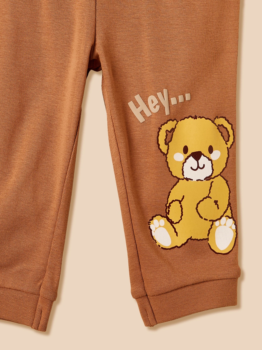 Teddy Bear Print Cotton Pyjama Set