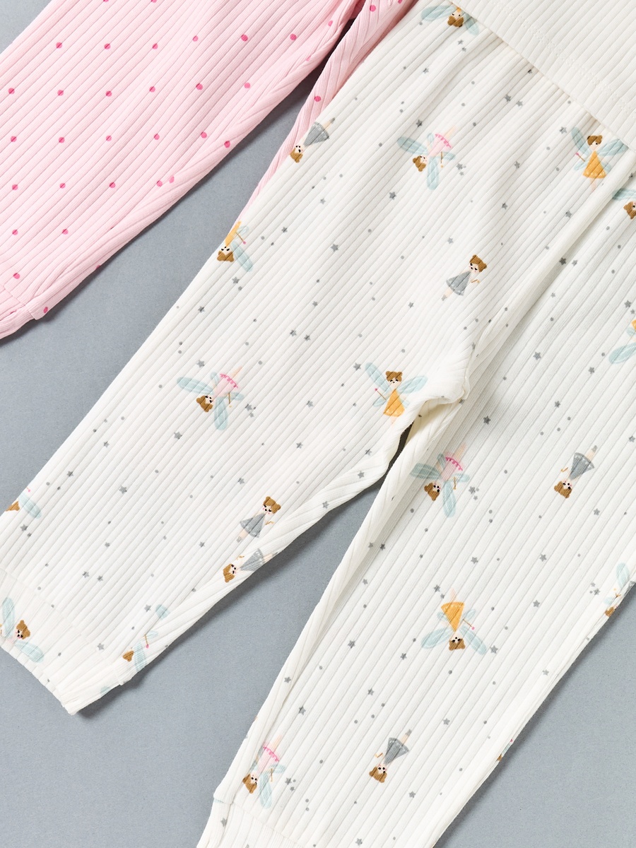 Pack of 2 - Printed Cotton Pyjama Set