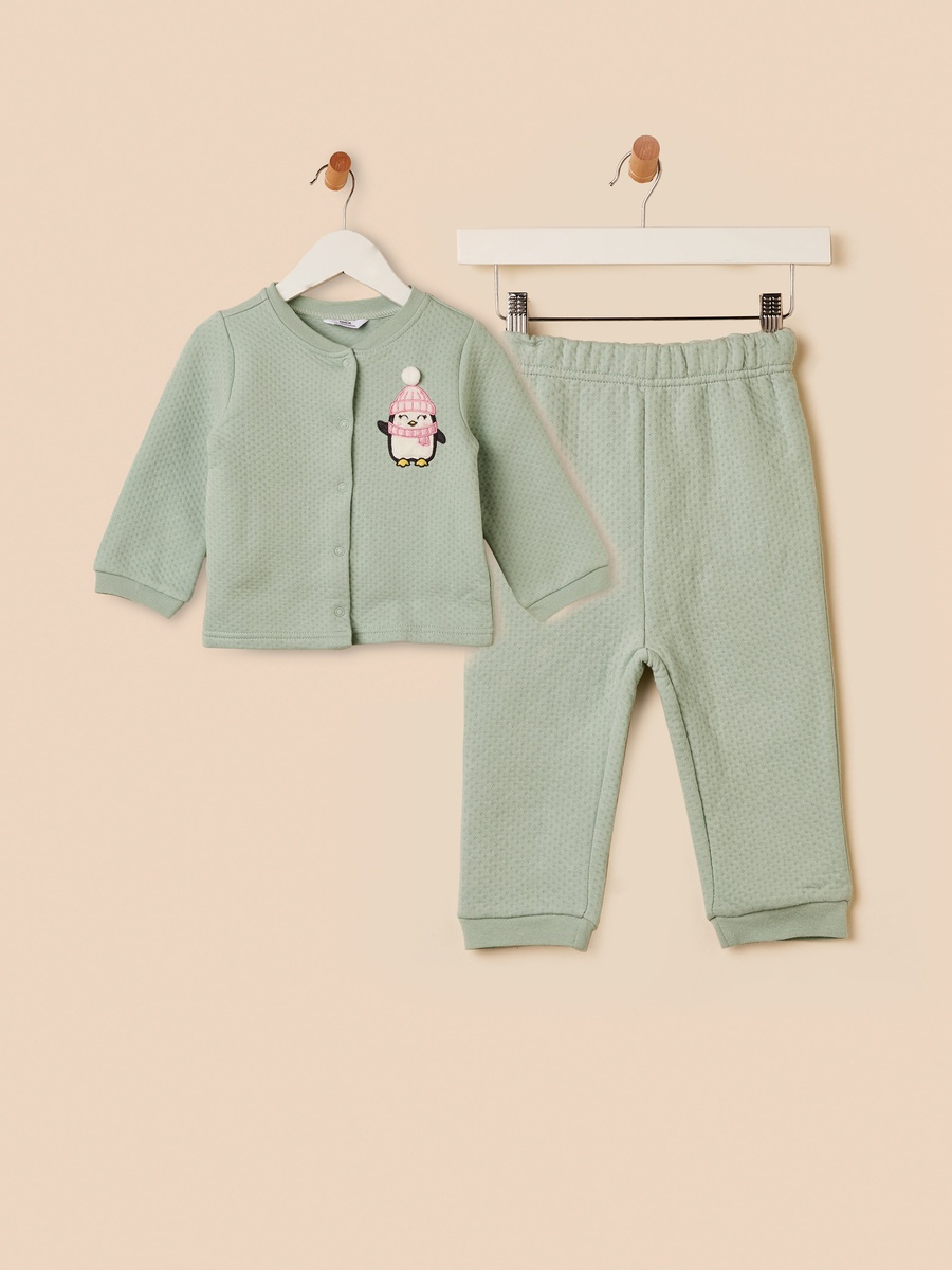 Penguin Embroidered Pyjama Set