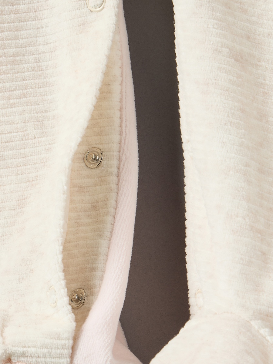 Embroidered Velour Sleepsuit