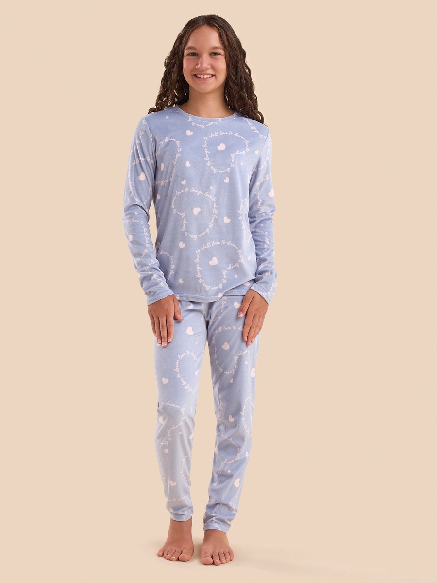 Heart Print Pyjama Set
