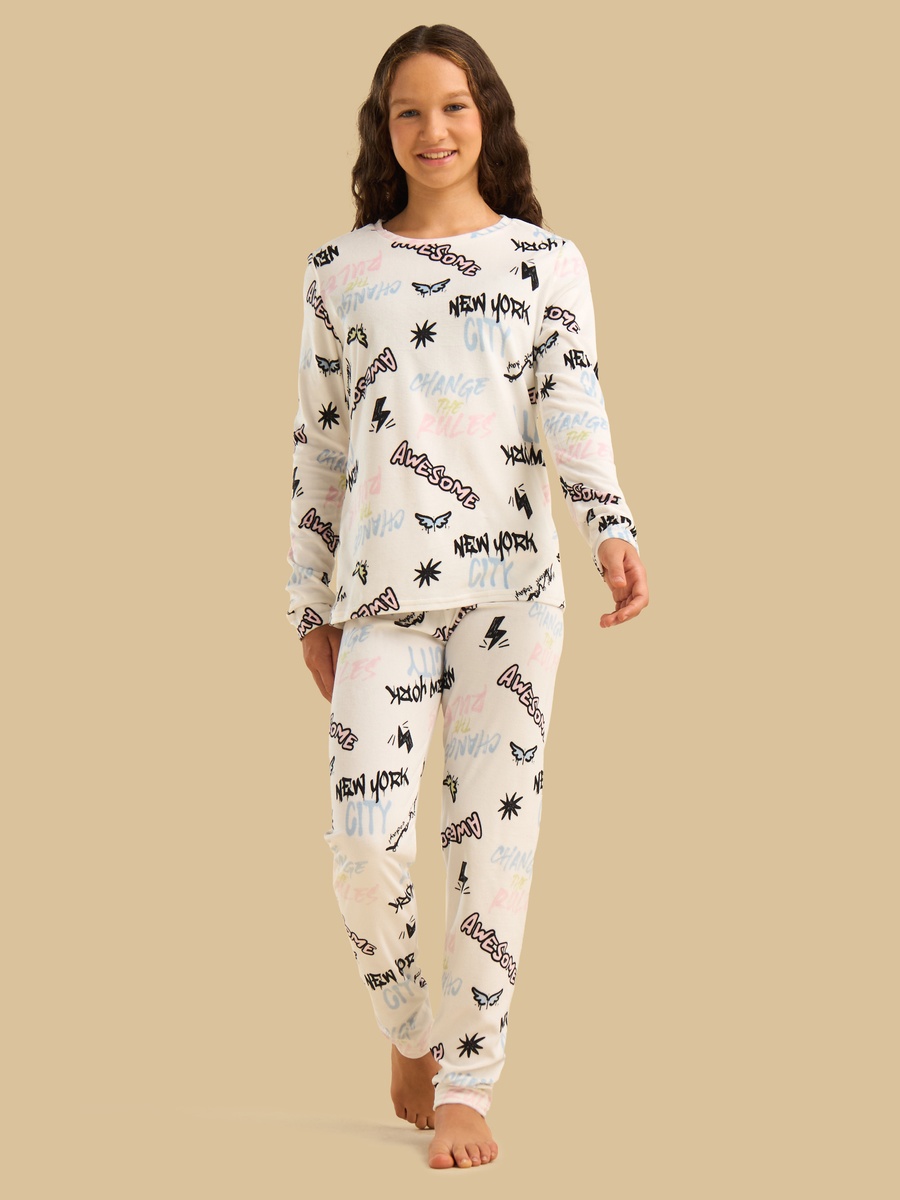 Graffiti Print Pyjama Set