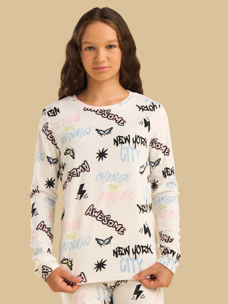 Graffiti Print Pyjama Set