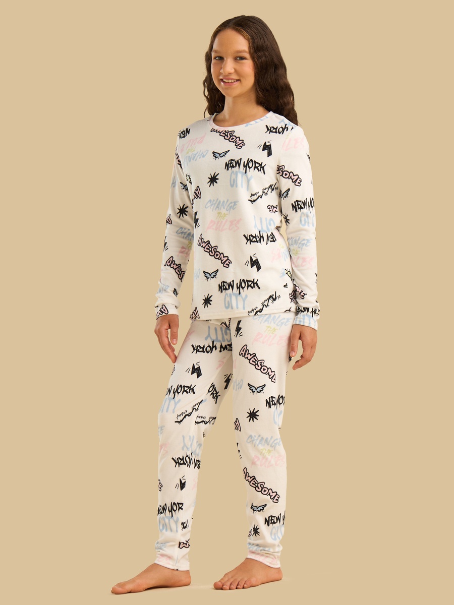 Graffiti Print Pyjama Set