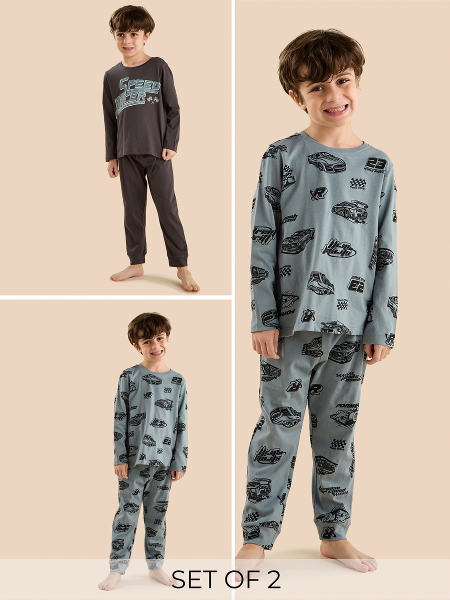 Pack of 2 - Race Car Print Pyjama Set