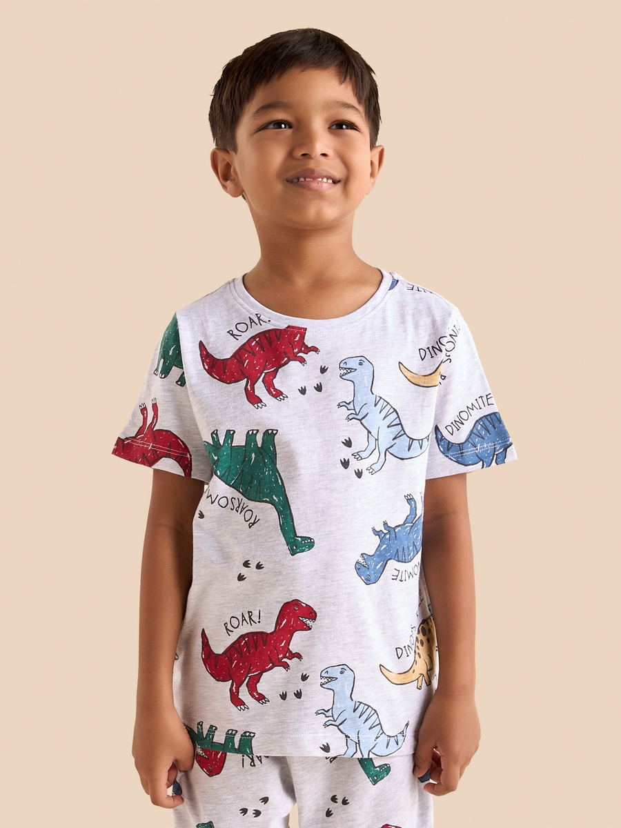 Dinosaur Print Cotton Pyjama Set