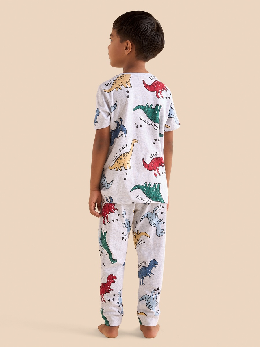 Dinosaur Print Cotton Pyjama Set