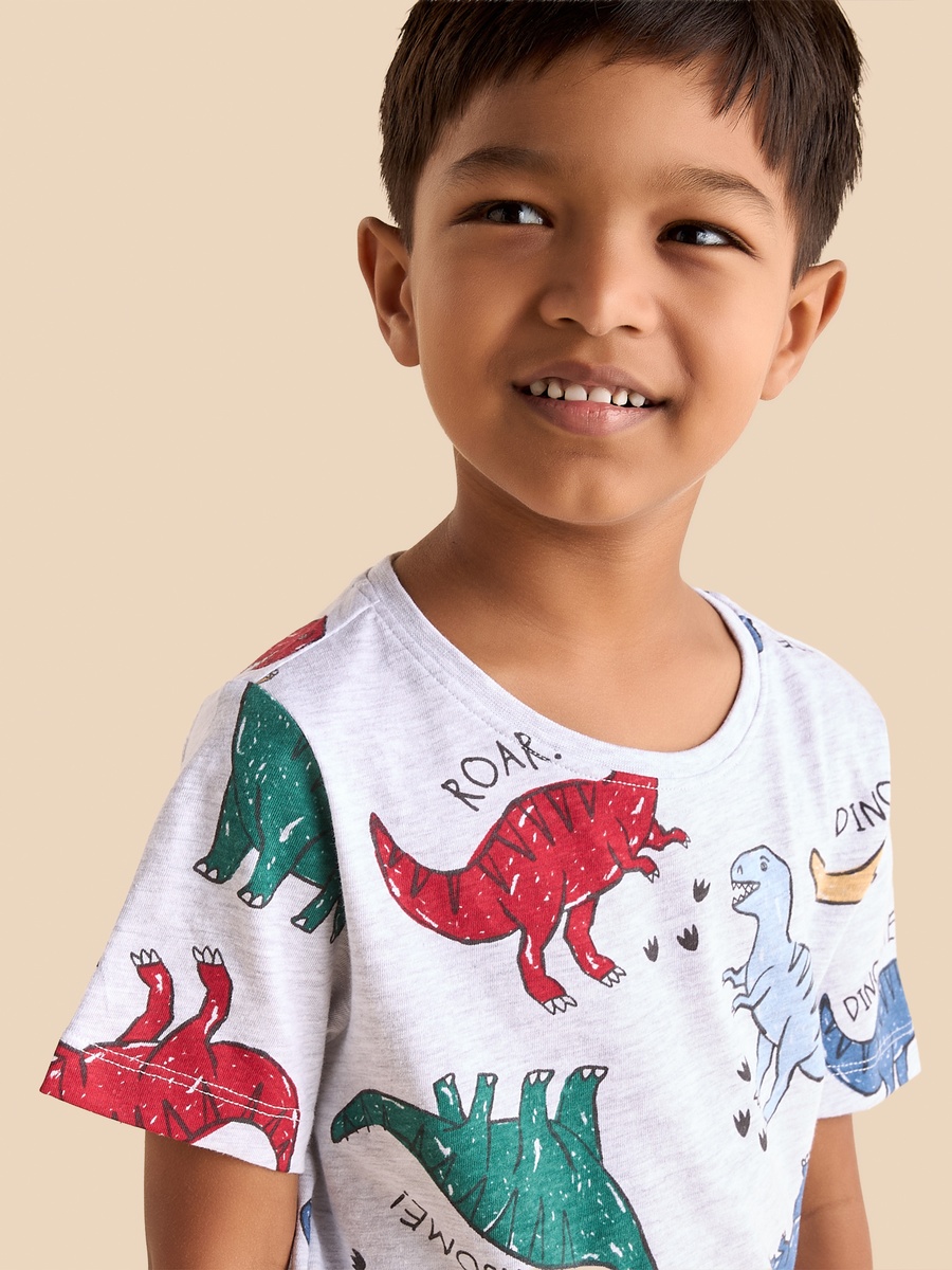 Dinosaur Print Cotton Pyjama Set