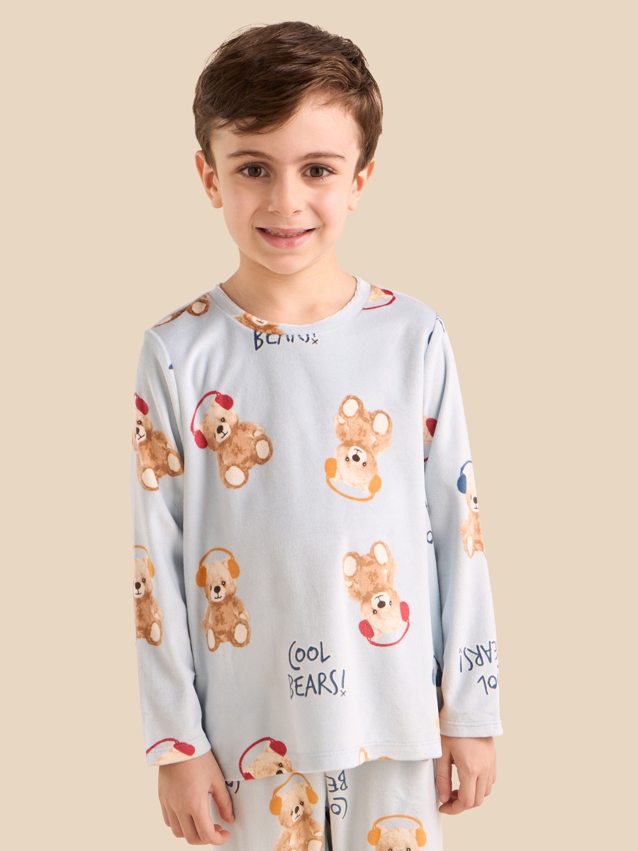 Teddy Print Pyjama Set