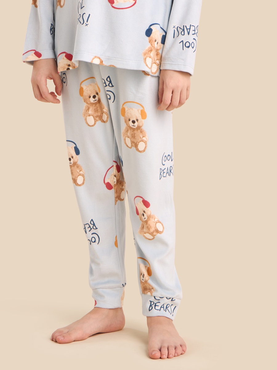 Teddy Print Pyjama Set