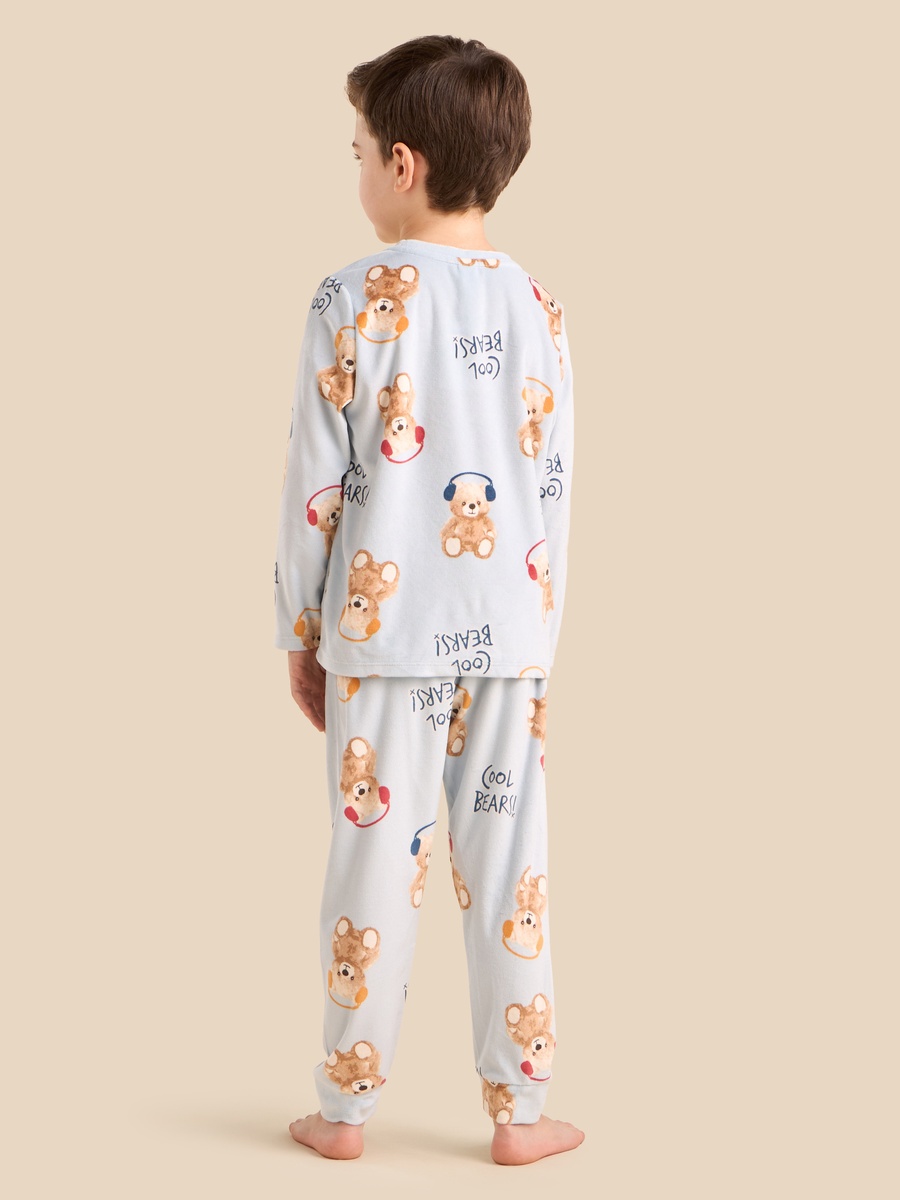 Teddy Print Pyjama Set