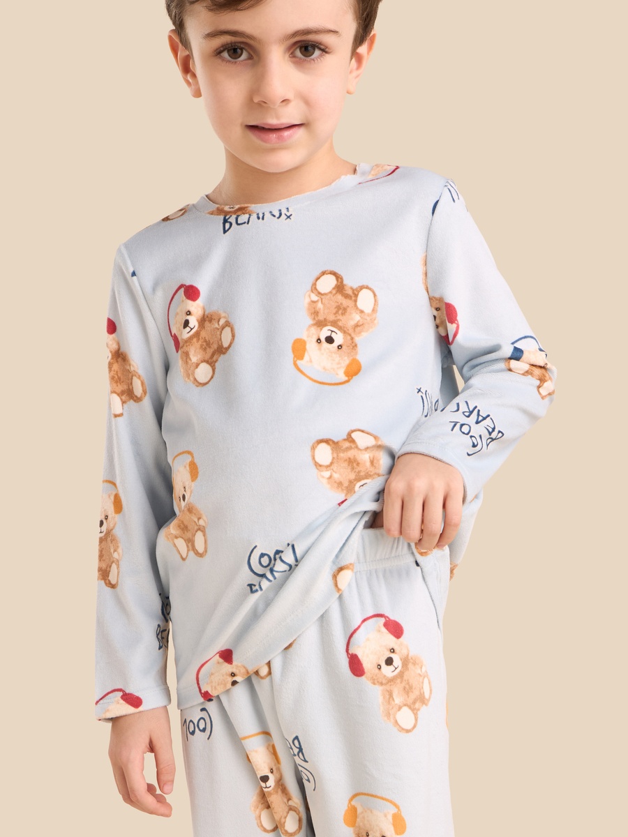 Teddy Print Pyjama Set