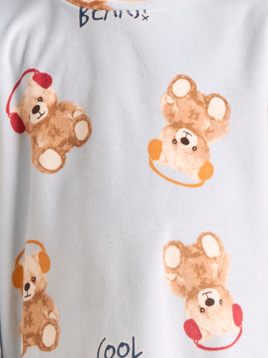 Teddy Print Pyjama Set