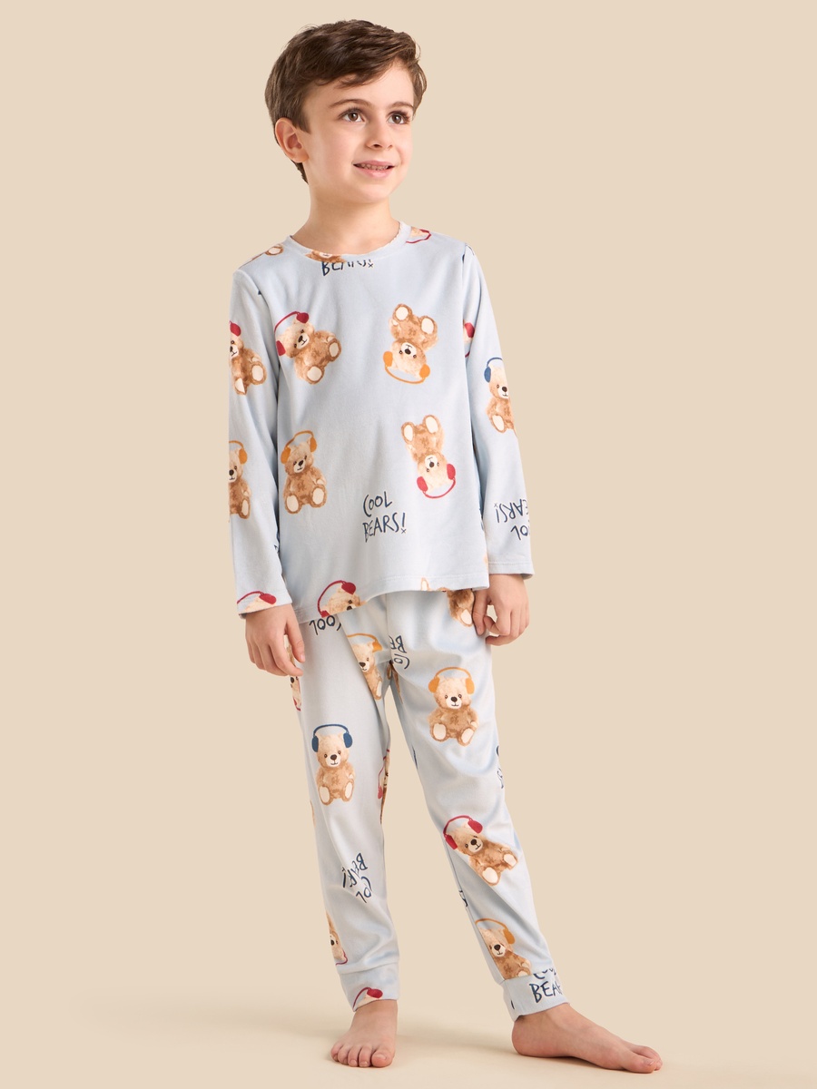 Teddy Print Pyjama Set