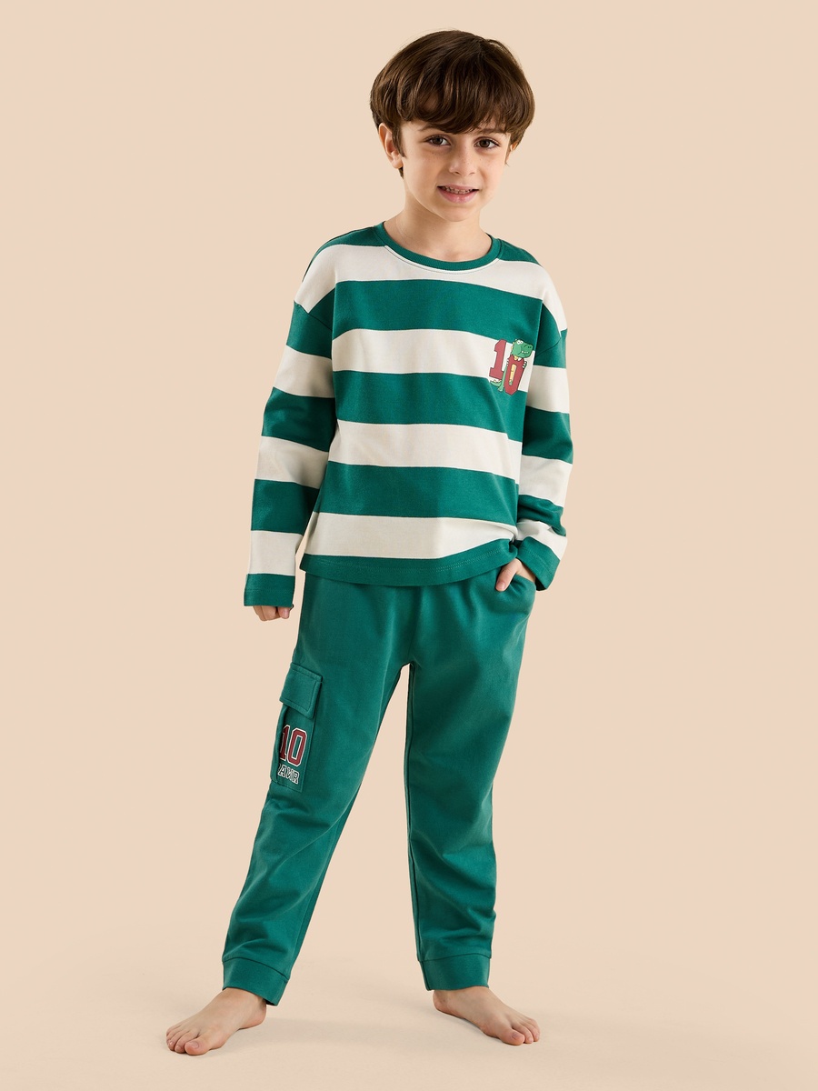 طقم بيجاما قطن بطبعات