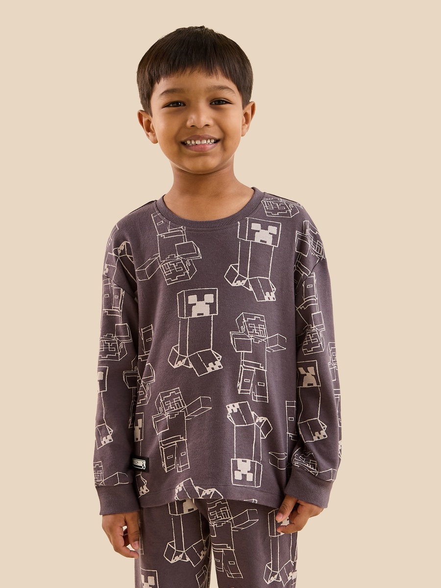 Minecraft Print Cotton Pyjama Set