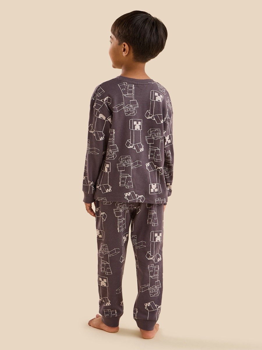 Minecraft Print Cotton Pyjama Set