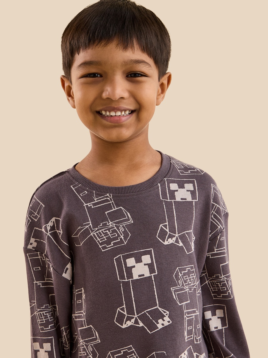 Minecraft Print Cotton Pyjama Set