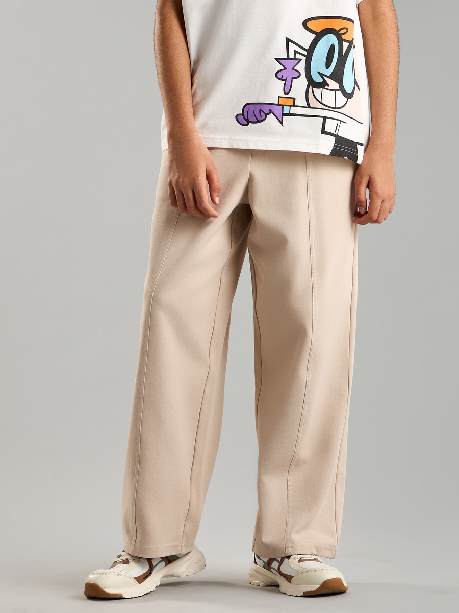Wide Leg Cotton Interlock Joggers