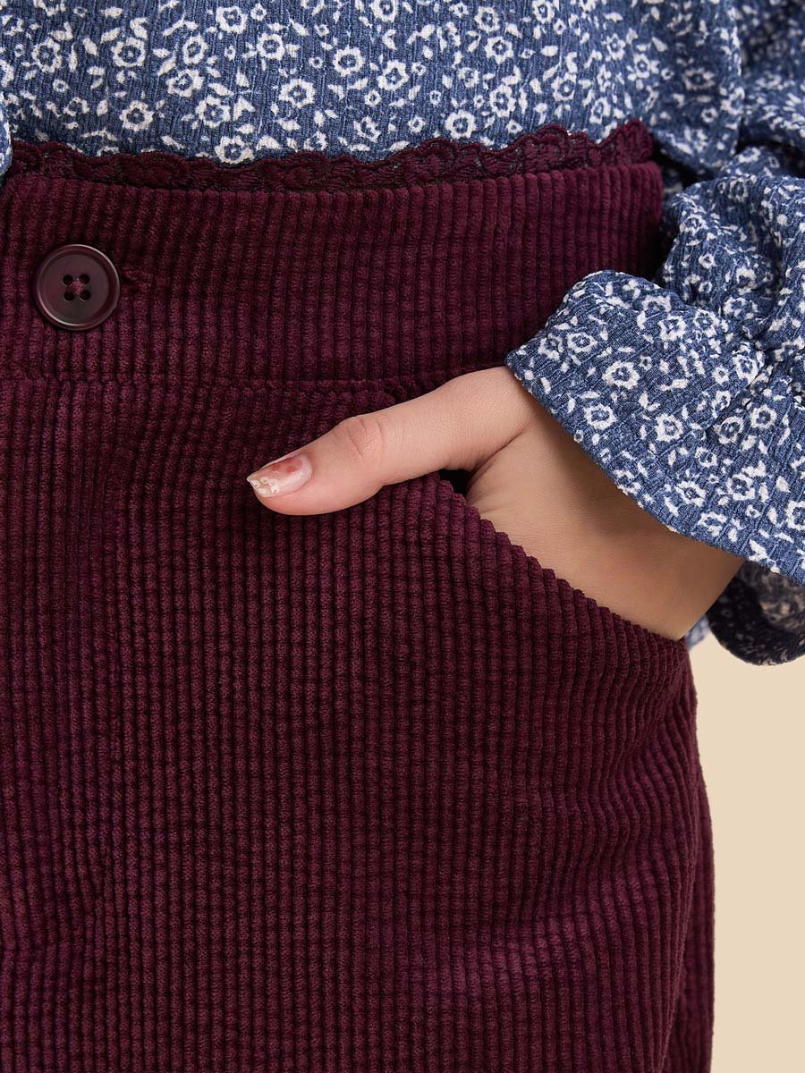 Corduroy Wide Leg Pants