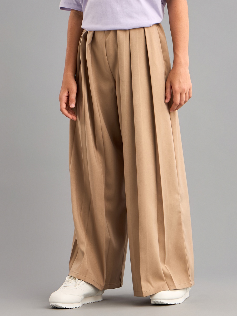 Pleated Wide Leg Pants