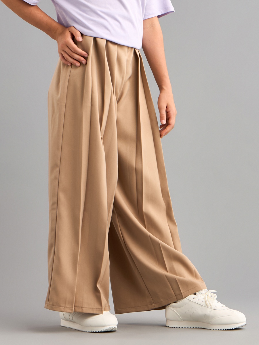 Pleated Wide Leg Pants