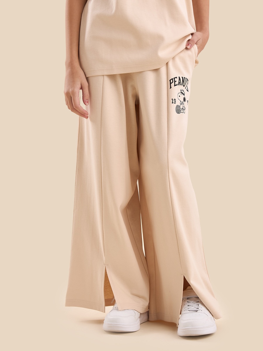 Peanut Print Wide Leg Pants