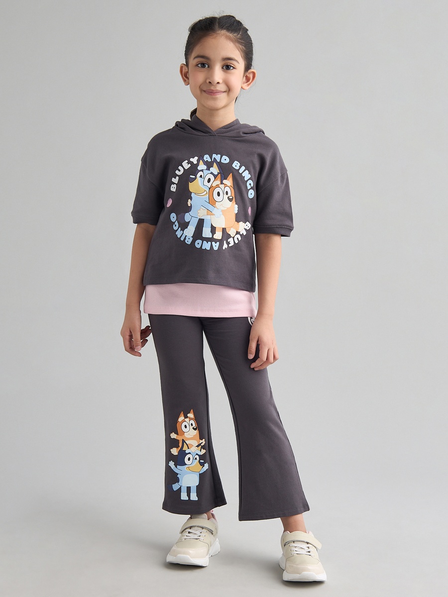 Bluey Bingo Print Sweatshirt with Pants and Camisole Set