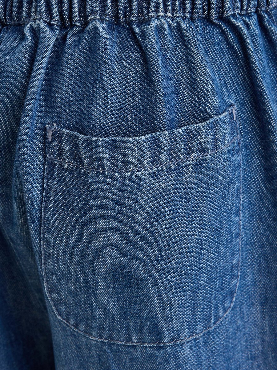 Embroidered Wide Leg Jeans